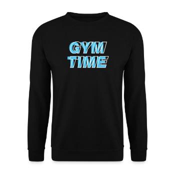 Gym Time - Unisex Sweatshirt - black - Front - Alina (178cm) & Michal (187cm)