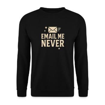 Humorvolle E-Mail Nie Design, Mitarbeiter - Unisex Pullover - Schwarz - Vorne - Alina (178cm) & Michal (187cm)