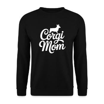 Lettrage de maman corgi pour propriétaires de chiens fiers - Sweat-shirt Unisexe - noir - Devant - Alina (178cm) & Michal (187cm)