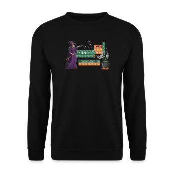 Tableau périodique sur le thème des sorcières et des potions enchanteresses - Sweat-shirt Unisexe - noir - Devant - Alina (178cm) & Michal (187cm)