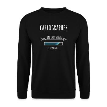 Geschenk Beruf Ausbildung Cartographer - Unisex Pullover - Schwarz - Vorne - Alina (178cm) & Michal (187cm)
