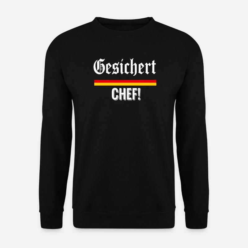 Gesichert Chef!  - Unisex Pullover - Schwarz