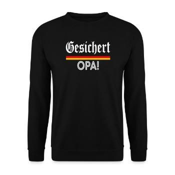Sécurisé, grand-père ! Dicton de grand-père - Sweat-shirt Unisexe - noir - Devant - Alina (178cm) & Michal (187cm)