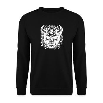 Quand la musique brûle au chant du crâne de moelle osseuse - Sweat-shirt Unisexe - noir - Devant - Alina (178cm) & Michal (187cm)