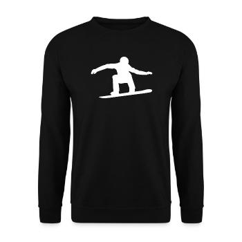 Snowboarder Silhouette Winter Sport Snow - Unisex Sweatshirt - black - Front - Alina (178cm) & Michal (187cm)