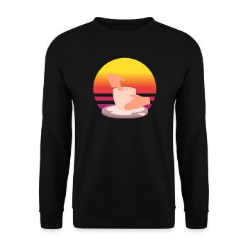 Ceramic Passion Sunset - Unisex Sweatshirt - black - Front - Alina (178cm) & Michal (187cm)