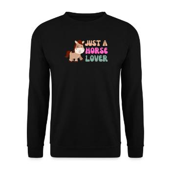 Whimsical Horse Lover Illustration - Unisex Sweatshirt - black - Front - Alina (178cm) & Michal (187cm)