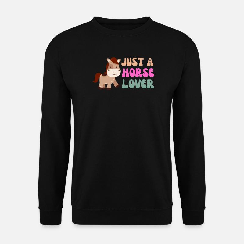 Skurrile Pferdeliebhaber Illustration - Unisex Pullover - Schwarz