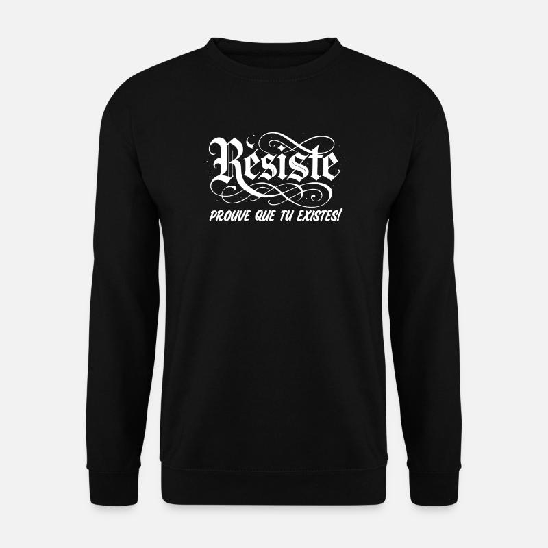 Retro Punk Widerstandsbotschaft - Unisex Pullover - Schwarz
