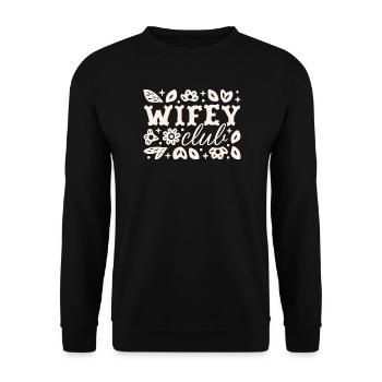 Wifey club funny cowboy wife bride to be western - Unisex Sweatshirt - black - Front - Alina (178cm) & Michal (187cm)