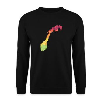 Norvège - Norvège - Norvège - résumé - carte - Sweat-shirt Unisexe - noir - Devant - Alina (178cm) & Michal (187cm)