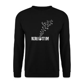 Anglerin Kristin - Unisex Pullover - Schwarz - Vorne - Alina (178cm) & Michal (187cm)