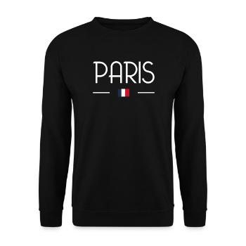 Paris - Unisex Pullover - Schwarz - Vorne - Alina (178cm) & Michal (187cm)