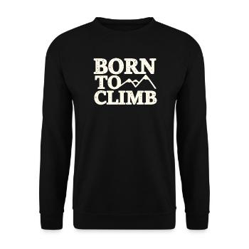 mountain range hiker - Unisex Sweatshirt - black - Front - Alina (178cm) & Michal (187cm)