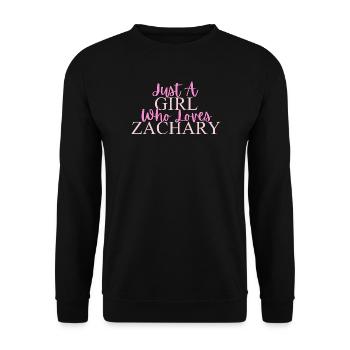 Empowering Girl's Love for Zachary - Unisex Sweatshirt - black - Front - Alina (178cm) & Michal (187cm)