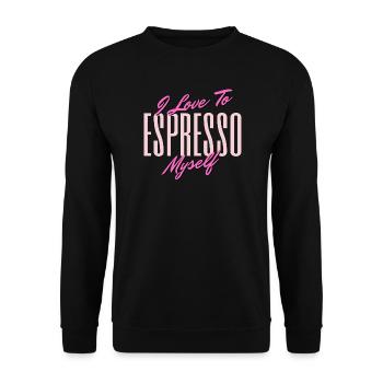 Express Love Self Quote Design - Unisex Sweatshirt - black - Front - Alina (178cm) & Michal (187cm)