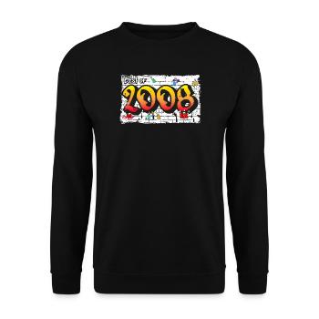 Vivid 2008 Graffiti – 17 Jahre mutige Energie - Unisex Pullover - Schwarz - Vorne - Alina (178cm) & Michal (187cm)