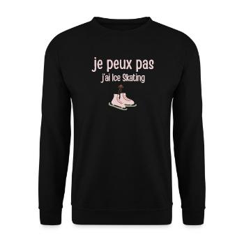 je peux pas j’ai Skating - Sweat-shirt Unisexe - noir - Devant - Alina (178cm) & Michal (187cm)