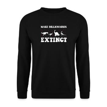 Faire disparaître les milliardaires - Sweat-shirt Unisexe - noir - Devant - Alina (178cm) & Michal (187cm)