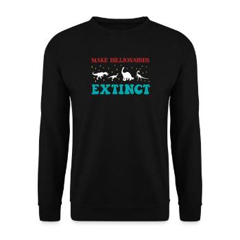 Faire disparaître les milliardaires - Sweat-shirt Unisexe - noir - Devant - Alina (178cm) & Michal (187cm)