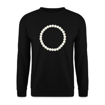 Elegantes Perlenarmband Design - Unisex Pullover - Schwarz - Vorne - Alina (178cm) & Michal (187cm)