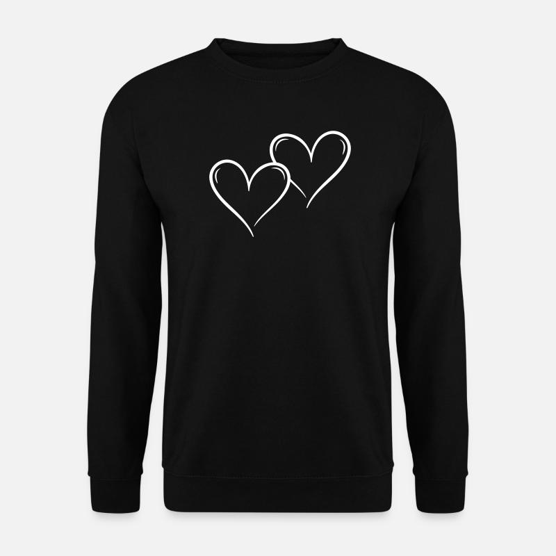 Symbole d’amour des cœurs - Sweat-shirt Unisexe - noir
