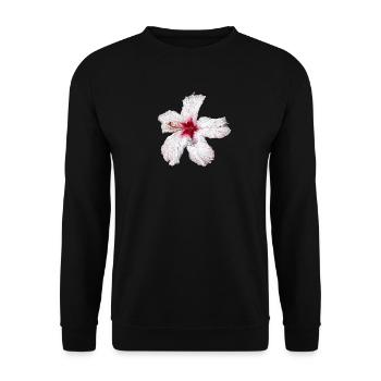 Flower - Unisex Sweatshirt - black - Front - Alina (178cm) & Michal (187cm)