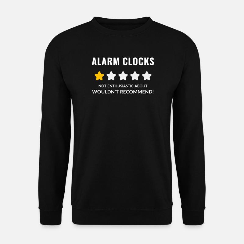 No Nonsense Alarm Clock Illustration - Unisex Sweatshirt - black