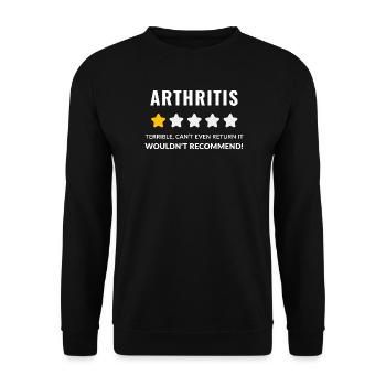 Bold Arthritis Awareness Typography Design - Unisex Sweatshirt - black - Front - Alina (178cm) & Michal (187cm)