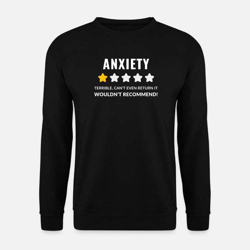 Ausdrucksstarkes Angstbewusstseinsdesign - Unisex Pullover - Schwarz