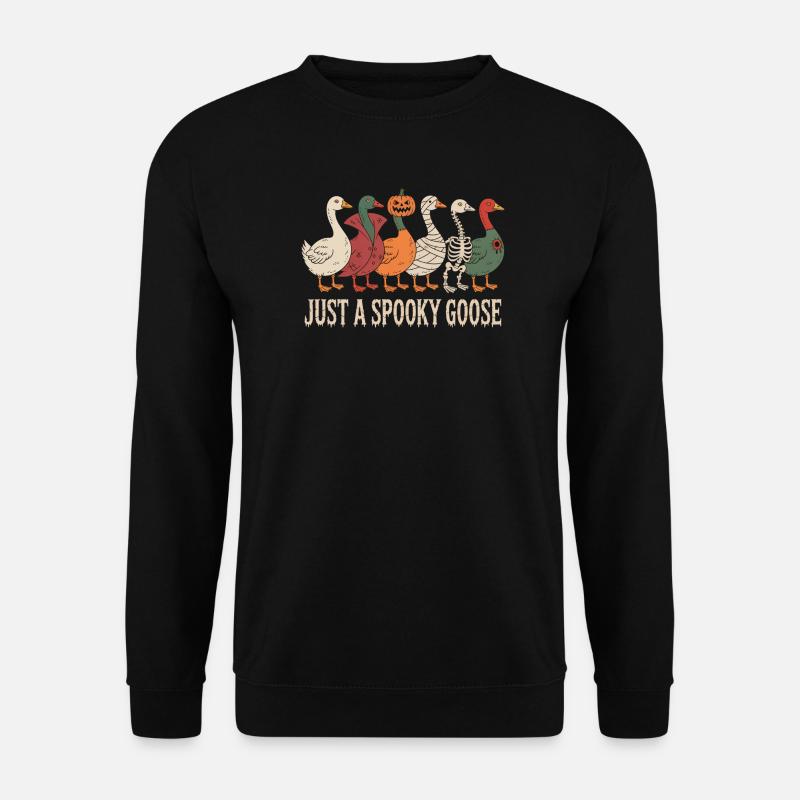 Just A Spooky Goose Halloween Vibes - Unisex Sweatshirt - black