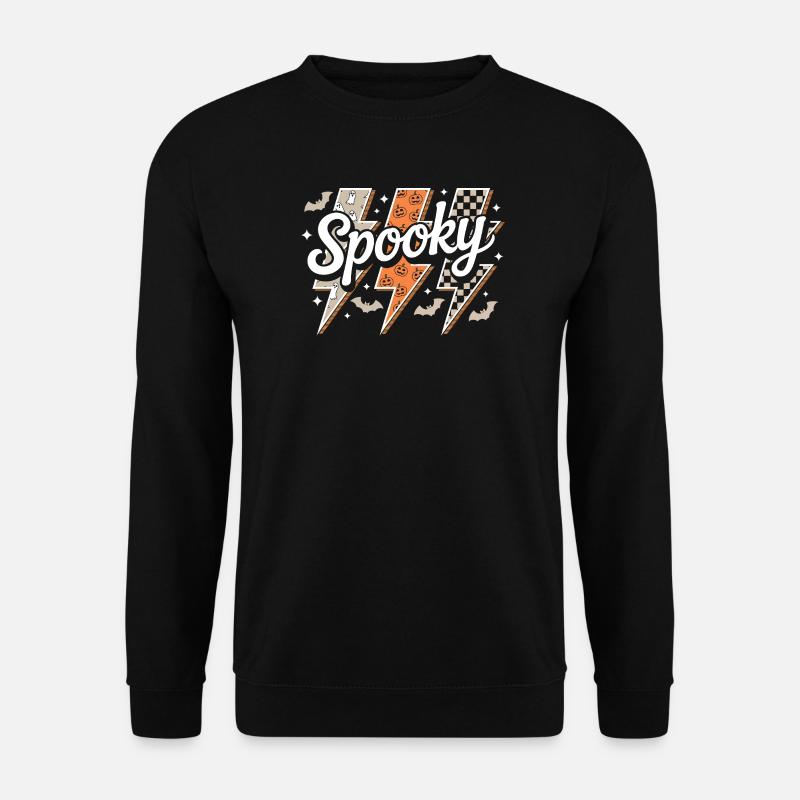 Spooky Retro Lightning Halloween - Unisex Sweatshirt - black