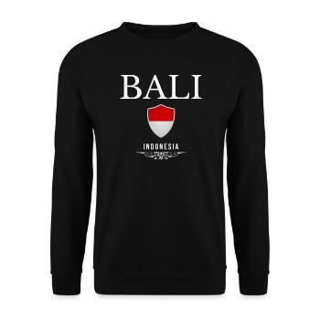 Bali Indonesia, minimalist elegant design - Unisex Sweatshirt - black - Front - Alina (178cm) & Michal (187cm)
