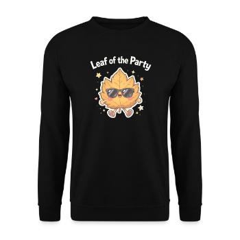 Leaf of the Party Happy Fall Harvest Autumn Leaf - Unisex Sweatshirt - black - Front - Alina (178cm) & Michal (187cm)