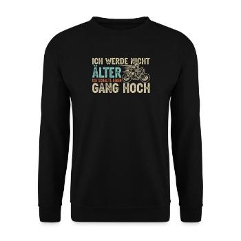 Motorradfahrer Motorrad Biker Geburtstag Lustig - Unisex Pullover - Schwarz - Vorne - Alina (178cm) & Michal (187cm)