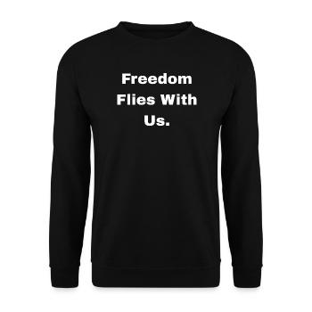 Air Force Freedom Tee - Unisex Sweatshirt - black - Front - Alina (178cm) & Michal (187cm)