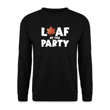 Leaf of the Party Happy Fall Harvest Autumn Leaf - Unisex Sweatshirt - black - Front - Alina (178cm) & Michal (187cm)