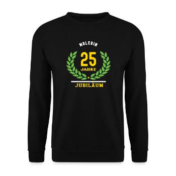 Painter Anniversary 25 Years 25th Anniversary - Unisex Sweatshirt - black - Front - Alina (178cm) & Michal (187cm)