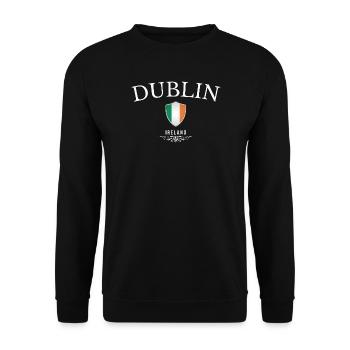Ich liebe Dublin, Souvenir-Dublin - Unisex Pullover - Schwarz - Vorne - Alina (178cm) & Michal (187cm)