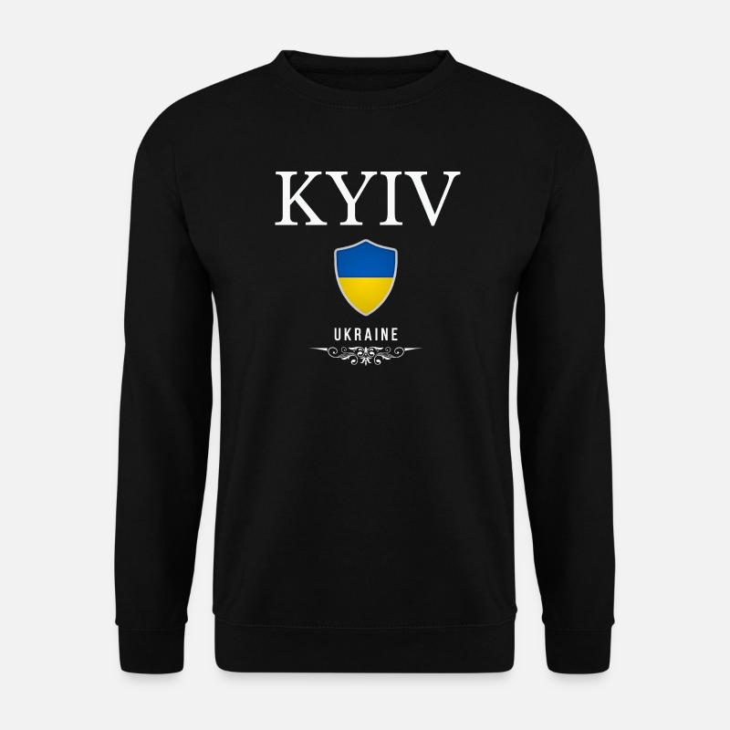 Kiews elegantes Design, ukrainischer Stolz - Unisex Pullover - Schwarz