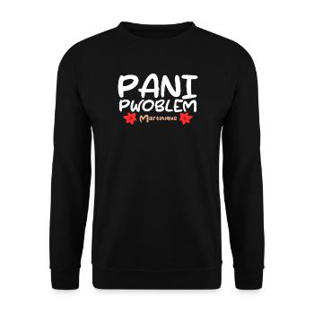 Pani Pwoblem Martinique Antillen Kreolischer Humor - Unisex Pullover - Schwarz - Vorne - Alina (178cm) & Michal (187cm)