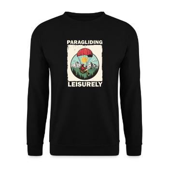 Panneau de promotion de l'aventure en parapente - Sweat-shirt Unisexe - noir - Devant - Alina (178cm) & Michal (187cm)