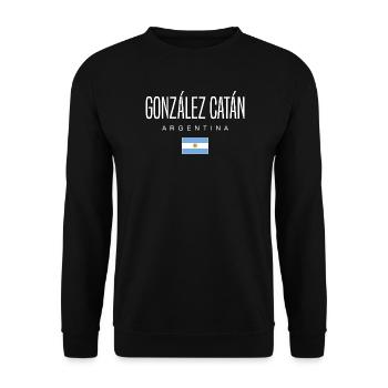 González Catán Argentina Argentinian - Unisex Sweatshirt - black - Front - Alina (178cm) & Michal (187cm)