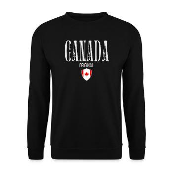 Fabriqué au Canada, fierté canadienne - Sweat-shirt Unisexe - noir - Devant - Alina (178cm) & Michal (187cm)