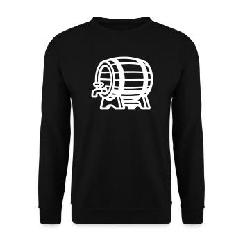 Beer Barrel Symbol Brewery - Unisex Sweatshirt - black - Front - Alina (178cm) & Michal (187cm)