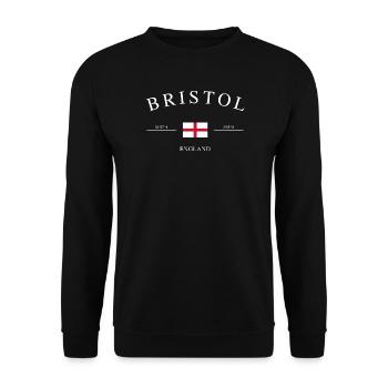 Bristol England – Holiday Souvenir & Gift - Unisex Sweatshirt - black - Front - Alina (178cm) & Michal (187cm)