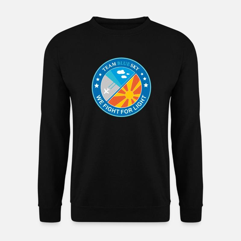 Lichtkrieger Abzeichen Sommer Sonne blauer Himmel - Unisex Pullover - Schwarz