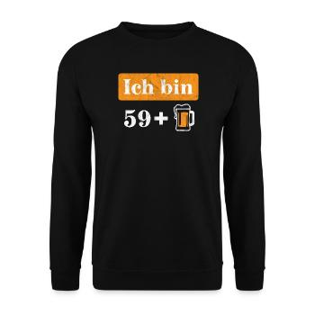 J’ai 59 ans et je fête mes 60 ans - Sweat-shirt Unisexe - noir - Devant - Alina (178cm) & Michal (187cm)