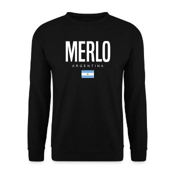 Merlo Argentine Argentin - Sweat-shirt Unisexe - noir - Devant - Alina (178cm) & Michal (187cm)