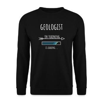 Geologie Geschenk Beruf Ausbildung Geologist - Unisex Pullover - Schwarz - Vorne - Alina (178cm) & Michal (187cm)
